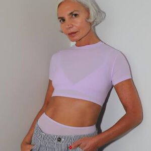 SKIMS Crop Tee Sugar Plum